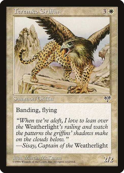 Teremko Griffin, carta Magic di tipo Creature — Griffin illustrata da Martin McKenna