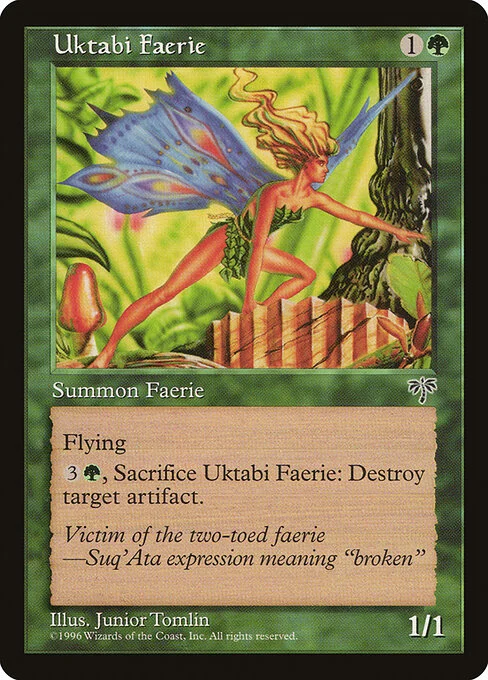 Uktabi Faerie, carta Magic di tipo Creature — Faerie illustrata da Junior Tomlin
