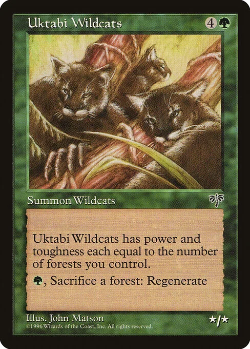 Uktabi Wildcats, carta Magic di tipo Creature — Cat illustrata da John Matson