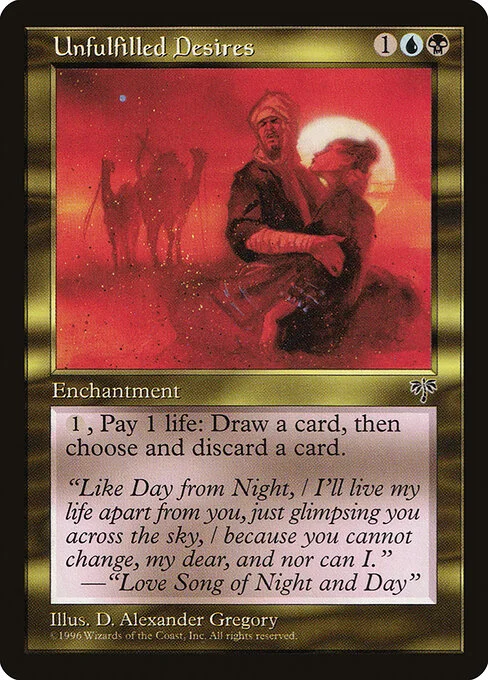 Unfulfilled Desires, carta Magic di tipo Enchantment illustrata da D. Alexander Gregory