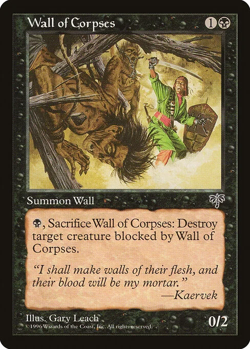 Wall of Corpses, carta Magic di tipo Creature — Wall illustrata da Gary Leach