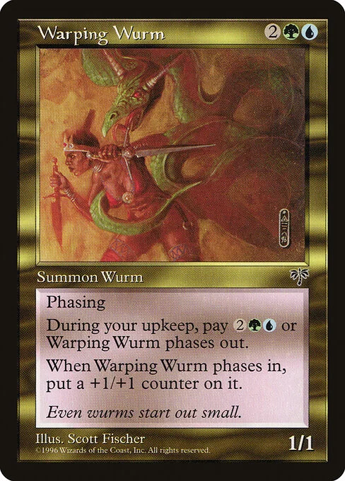 Warping Wurm, carta Magic di tipo Creature — Wurm illustrata da Scott M. Fischer
