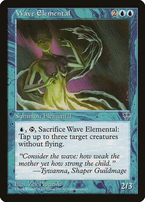Wave Elemental, carta Magic di tipo Creature — Elemental illustrata da Zak Plucinski