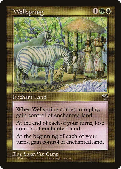 Wellspring, carta Magic di tipo Enchantment — Aura illustrata da Susan Van Camp