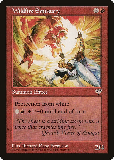 Wildfire Emissary, carta Magic di tipo Creature — Efreet illustrata da Richard Kane Ferguson