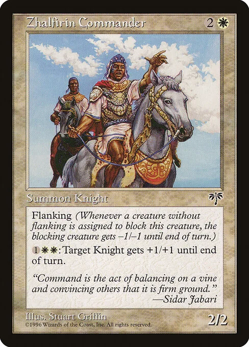 Zhalfirin Commander, carta Magic di tipo Creature — Human Knight illustrata da Stuart Griffin