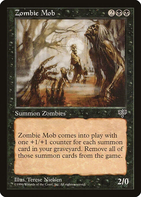Zombie Mob, carta Magic di tipo Creature — Zombie illustrata da Terese Nielsen