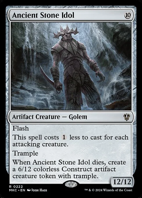 Ancient Stone Idol, carta Magic di tipo Artifact Creature — Golem illustrata da Josh Hass