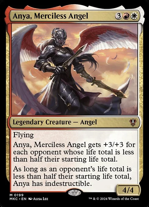 Anya, Merciless Angel, carta Magic di tipo Legendary Creature — Angel illustrata da Alisa Lee