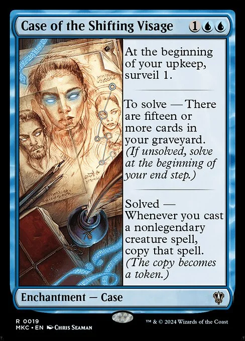 Case of the Shifting Visage, carta Magic di tipo Enchantment — Case illustrata da Chris Seaman