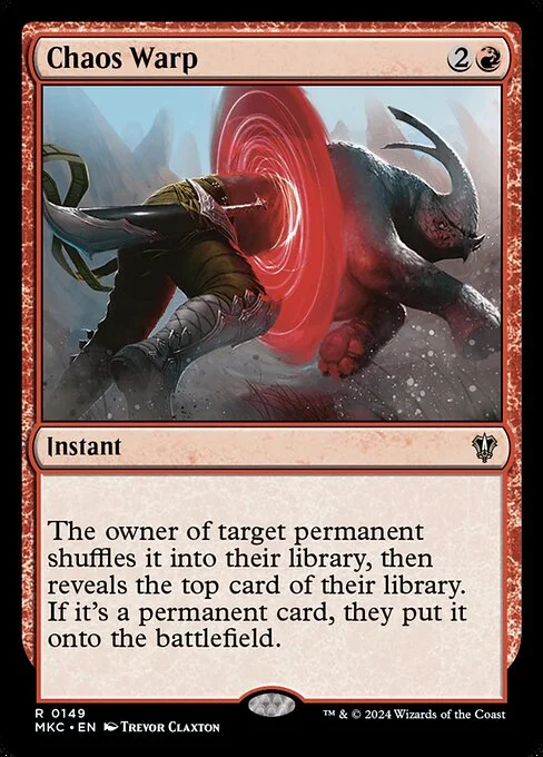 Chaos Warp, carta Magic di tipo Instant illustrata da Trevor Claxton