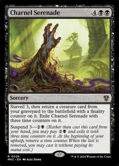 Charnel Serenade, carta Magic di tipo Sorcery illustrata da Alex Stone