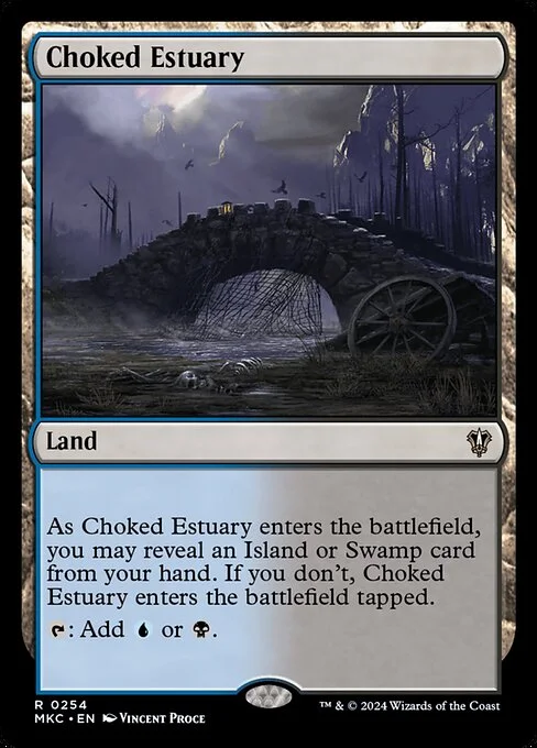 Choked Estuary, carta Magic di tipo Land illustrata da Vincent Proce