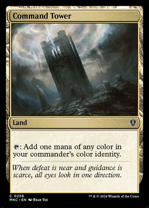 Command Tower, carta Magic di tipo Land illustrata da Ryan Yee
