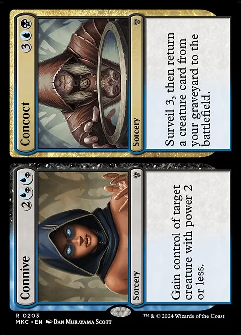 Connive // Concoct, carta Magic di tipo Sorcery // Sorcery illustrata da Dan Murayama Scott
