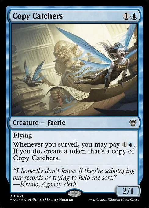 Copy Catchers, carta Magic di tipo Creature — Faerie illustrata da Edgar Sánchez Hidalgo