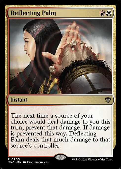 Deflecting Palm, carta Magic di tipo Instant illustrata da Eric Deschamps