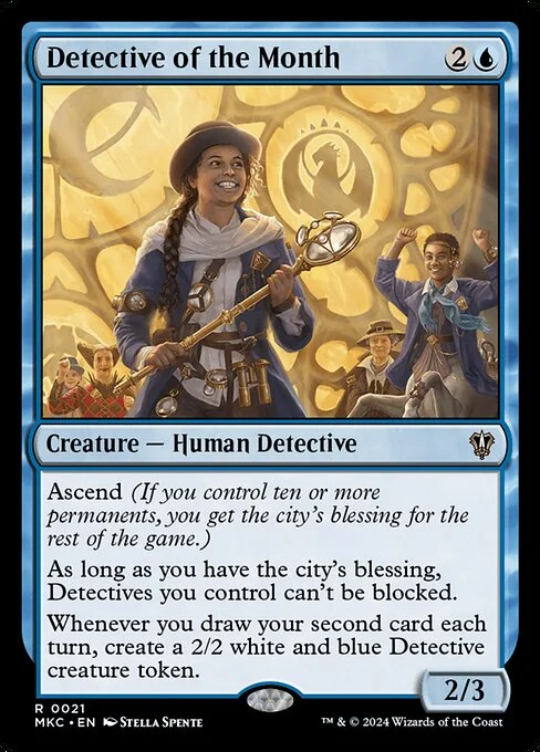 Detective of the Month, carta Magic di tipo Creature — Human Detective illustrata da Stella Spente