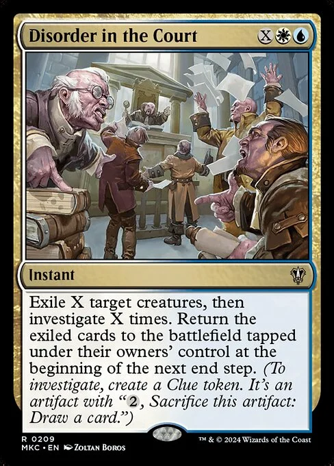 Disorder in the Court, carta Magic di tipo Instant illustrata da Zoltan Boros