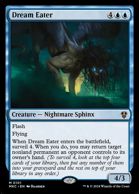 Dream Eater, carta Magic di tipo Creature — Nightmare Sphinx illustrata da Daarken