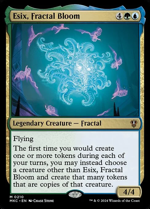 Esix, Fractal Bloom, carta Magic di tipo Legendary Creature — Fractal illustrata da Chase Stone