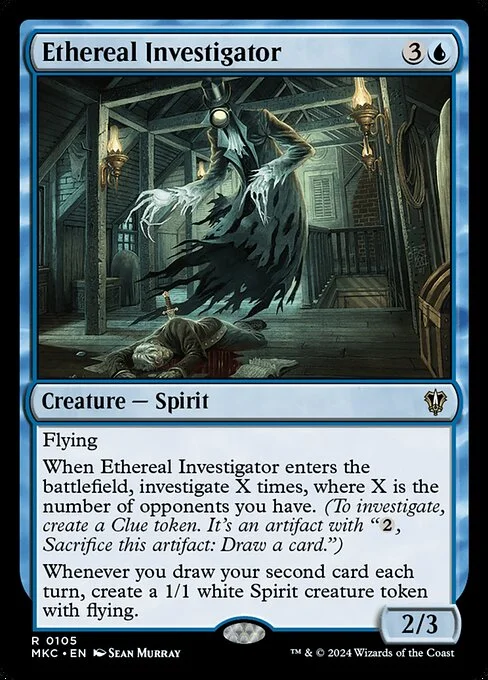Ethereal Investigator, carta Magic di tipo Creature — Spirit illustrata da Sean Murray