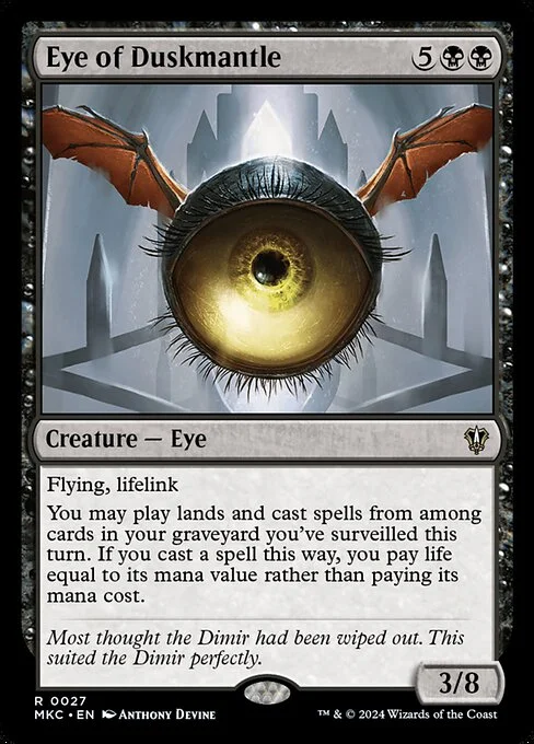 Eye of Duskmantle, carta Magic di tipo Creature — Eye illustrata da Anthony Devine