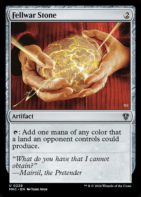 Fellwar Stone, carta Magic di tipo Artifact illustrata da John Avon