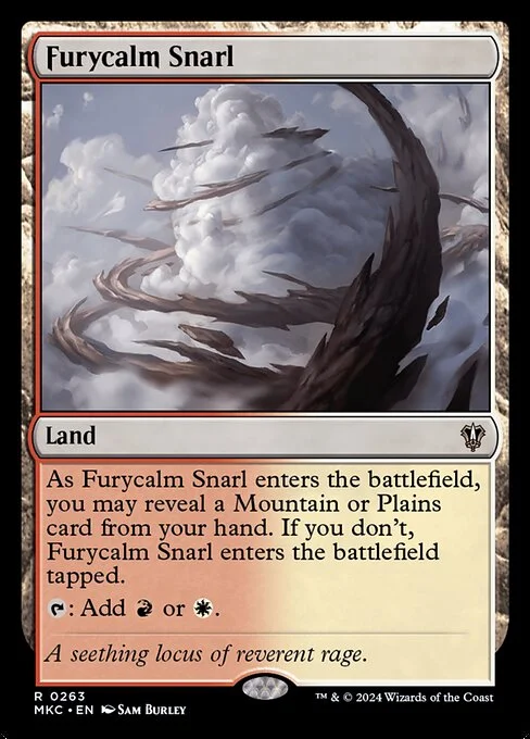 Furycalm Snarl, carta Magic di tipo Land illustrata da Sam Burley