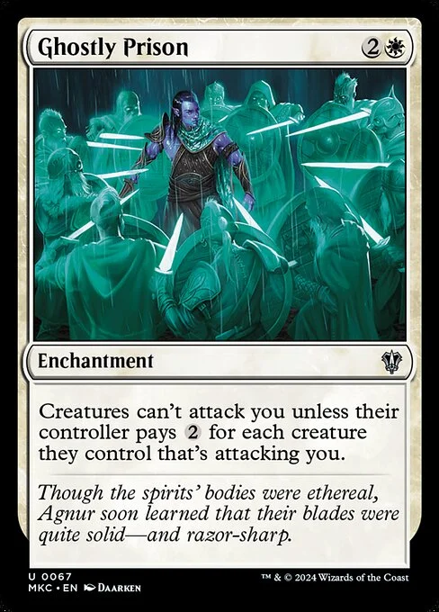 Ghostly Prison, carta Magic di tipo Enchantment illustrata da Daarken
