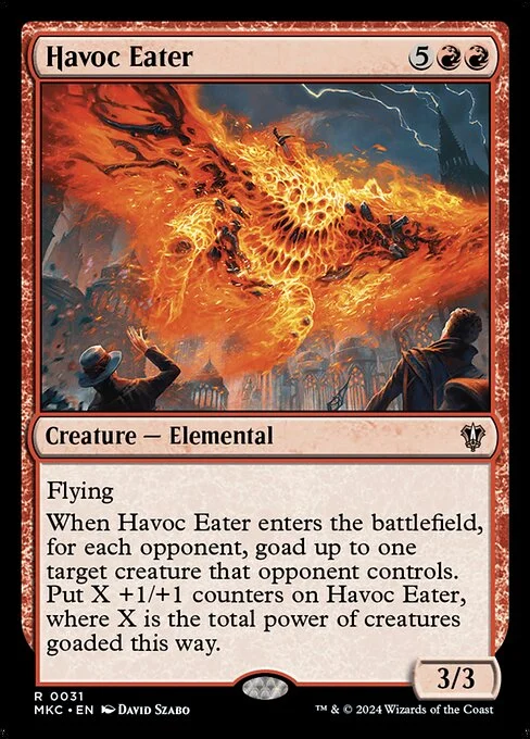 Havoc Eater, carta Magic di tipo Creature — Elemental illustrata da David Szabo