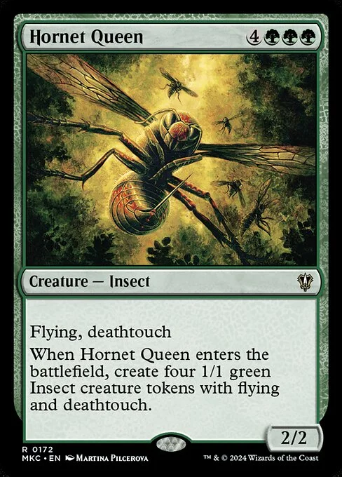 Hornet Queen, carta Magic di tipo Creature — Insect illustrata da Martina Pilcerova