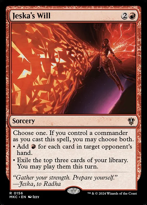 Jeska's Will, carta Magic di tipo Sorcery illustrata da Izzy