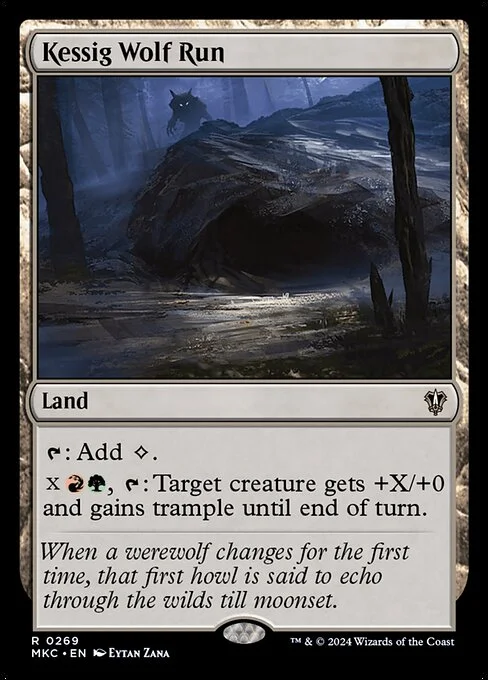 Kessig Wolf Run, carta Magic di tipo Land illustrata da Eytan Zana