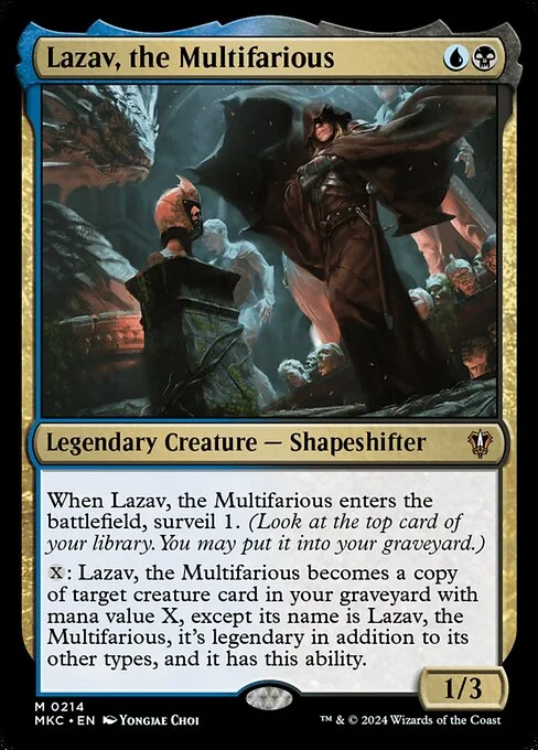 Lazav, the Multifarious, carta Magic di tipo Legendary Creature — Shapeshifter illustrata da Yongjae Choi