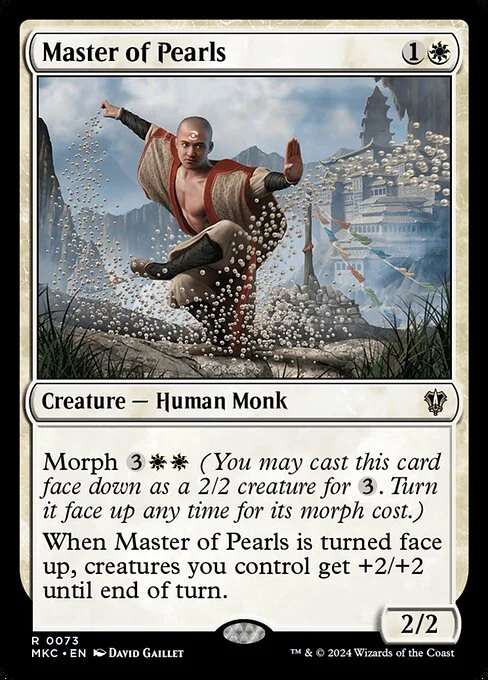 Master of Pearls, carta Magic di tipo Creature — Human Monk illustrata da David Gaillet