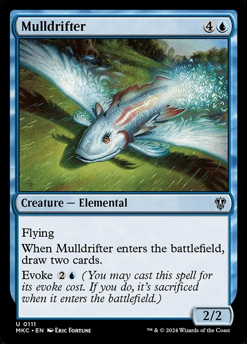 Mulldrifter, carta Magic di tipo Creature — Elemental illustrata da Eric Fortune