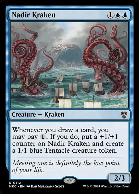 Nadir Kraken, carta Magic di tipo Creature — Kraken illustrata da Dan Murayama Scott