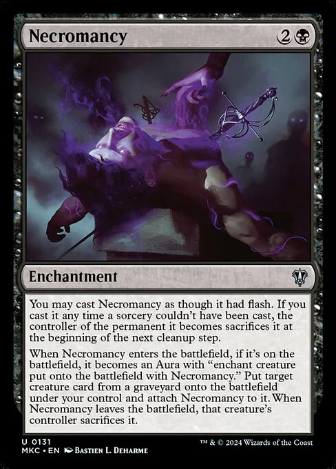 Necromancy, carta Magic di tipo Enchantment illustrata da Bastien L. Deharme