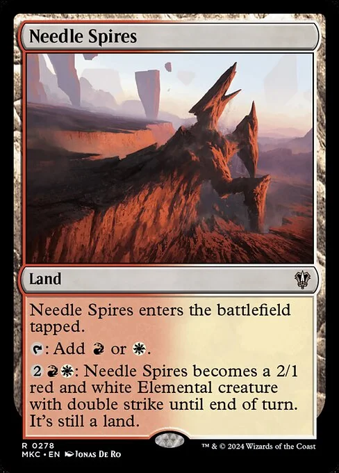 Needle Spires, carta Magic di tipo Land illustrata da Jonas De Ro