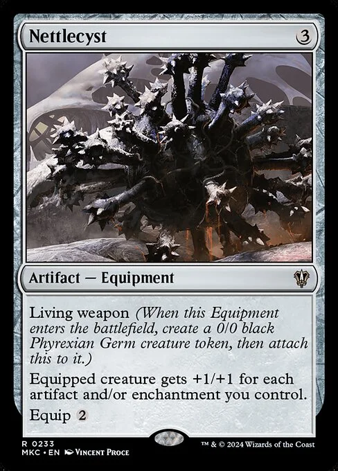 Nettlecyst, carta Magic di tipo Artifact — Equipment illustrata da Vincent Proce