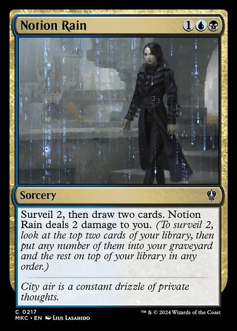 Notion Rain, carta Magic di tipo Sorcery illustrata da Lius Lasahido
