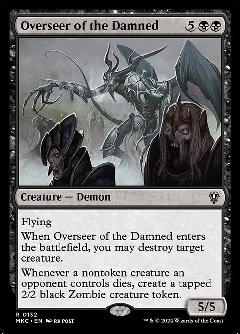 Overseer of the Damned, carta Magic di tipo Creature — Demon illustrata da rk post