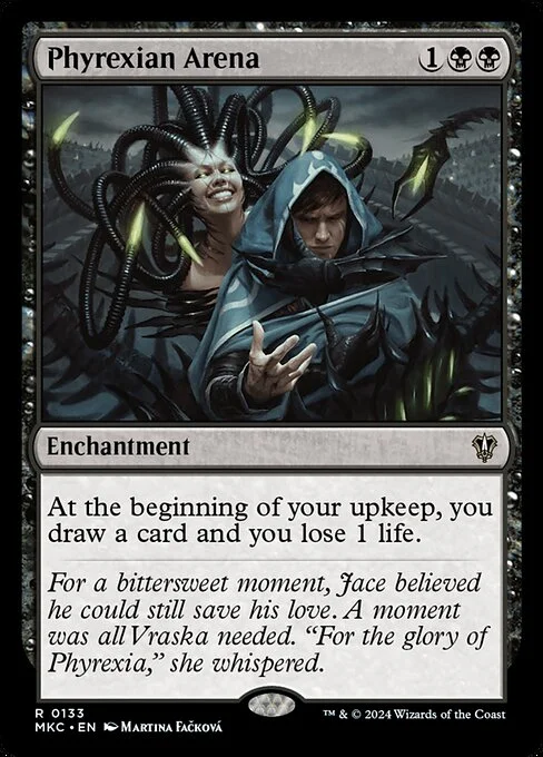Phyrexian Arena, carta Magic di tipo Enchantment illustrata da Martina Fačková