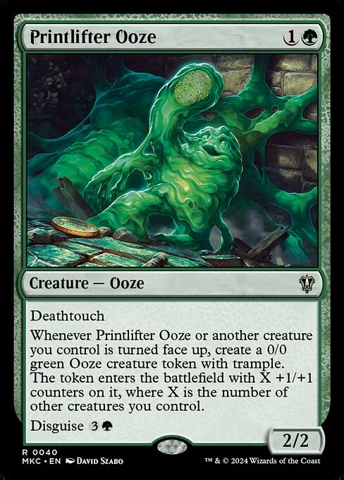 Printlifter Ooze, carta Magic di tipo Creature — Ooze illustrata da David Szabo