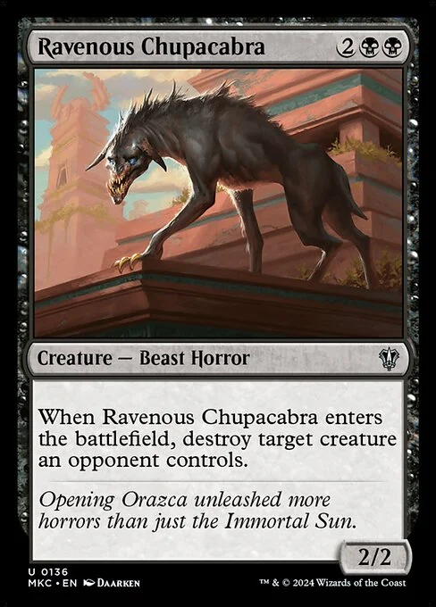 Ravenous Chupacabra, carta Magic di tipo Creature — Beast Horror illustrata da Daarken