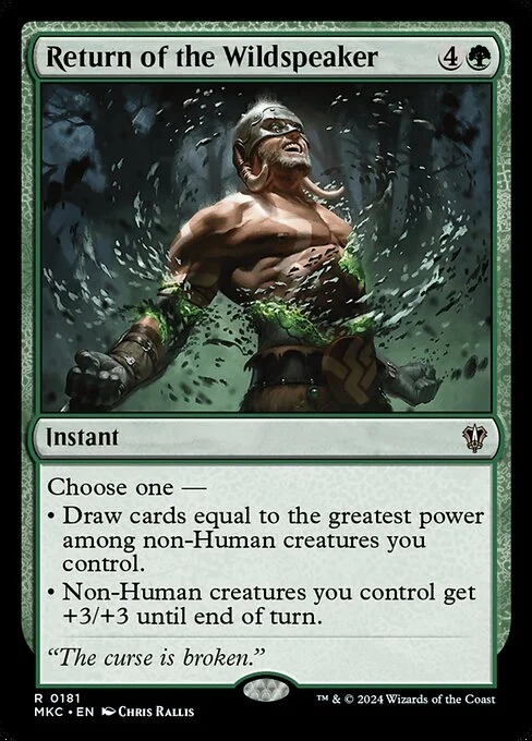 Return of the Wildspeaker, carta Magic di tipo Instant illustrata da Chris Rallis