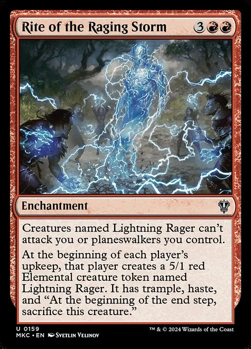Rite of the Raging Storm, carta Magic di tipo Enchantment illustrata da Svetlin Velinov
