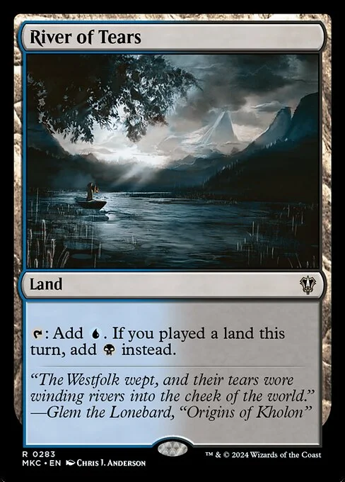 River of Tears, carta Magic di tipo Land illustrata da Chris J. Anderson