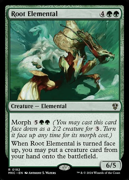 Root Elemental, carta Magic di tipo Creature — Elemental illustrata da Anthony S. Waters